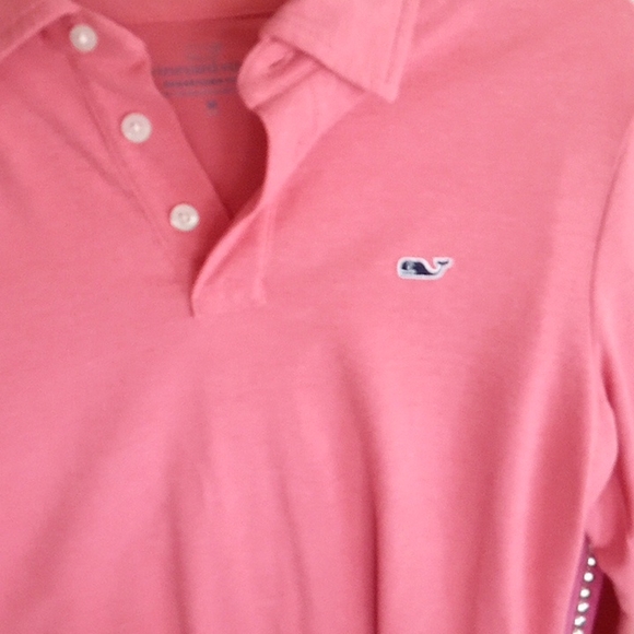 Vineyard Vines edgartown Polo long sleeve salmon color medium - Picture 2 of 6
